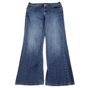 Chapter Club Jeans Pants Womens 12 Blue Denim Flat Front High Rise Bootcut